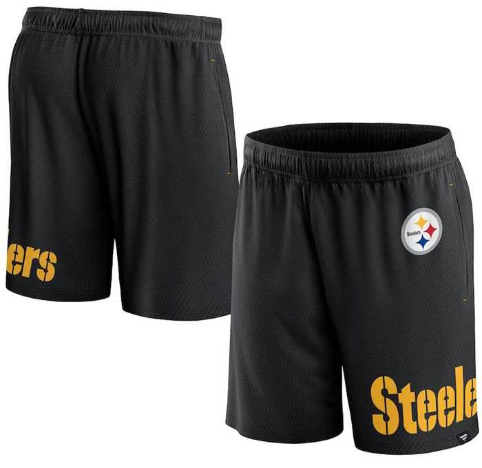 Men's Pittsburgh Steelers Black Shorts,We sell and wholesale Men's Pittsburgh Steelers Black Shorts on line form chian!